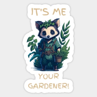 Gardener's raccoon Sticker